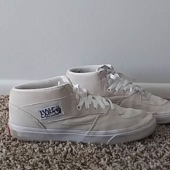 vans white half cab